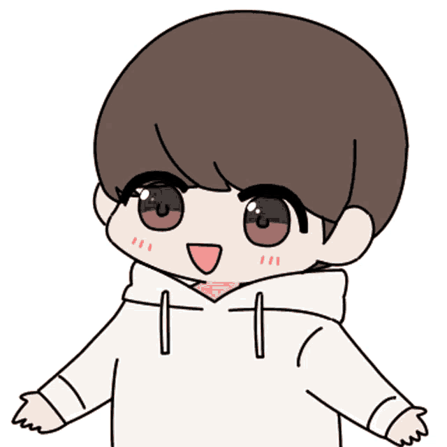 a drawing of a boy holding a heart in his mouth