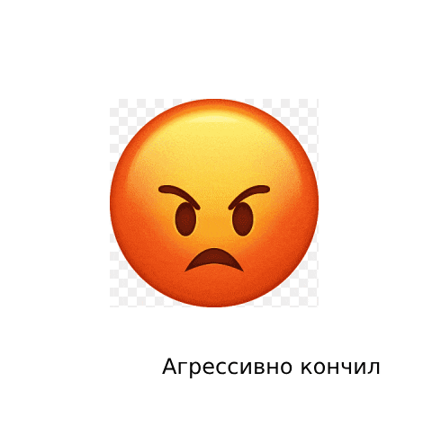 a smiley face with an angry expression and the word aggressivo written underneath it