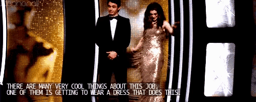 there are many very cool things about this job one of them is getting to wear a dress that does this ..