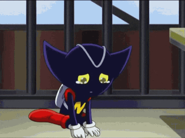 a cartoon character with the letter n on its chest