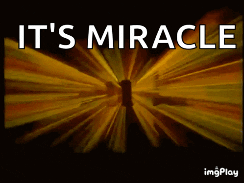 an animated image with the words it 's miracle on it