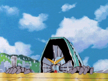 a cartoon drawing of a robot with a hood
