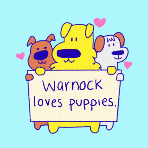 Warnock Loves Puppies Puppies GIF - Warnock Loves Puppies Puppies Dogs GIFs