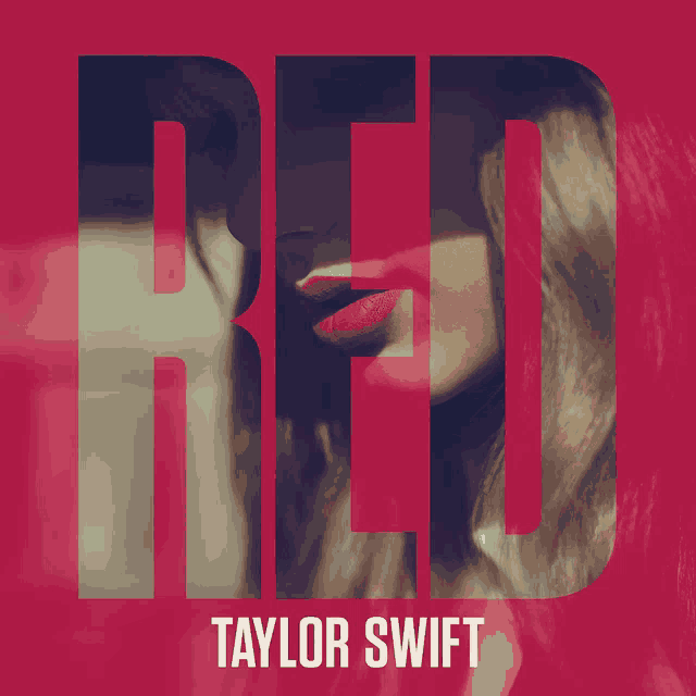 taylor swift 's red album cover has a woman 's face on it