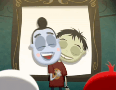 a cartoon character with a red shirt that says ls on it