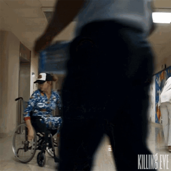 Leaving The Hospital Sneeking Out GIF - Leaving The Hospital Sneeking Out In Wheelchair GIFs