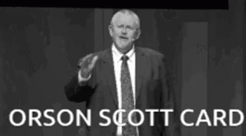 Black And White Orson Scott Card GIF - Black And White Orson Scott Card Talking GIFs