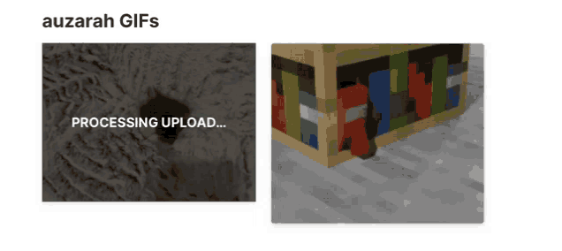 a screenshot of a website that says ' processing upload ' on it