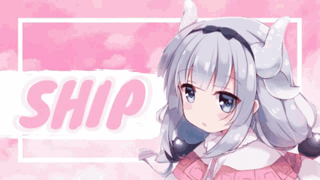 a picture of a girl with horns and the word ship on the bottom