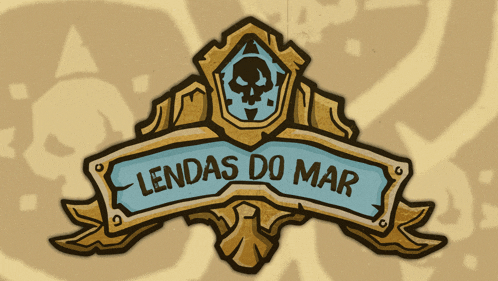 a logo for ledas do mar with a shield and a skull