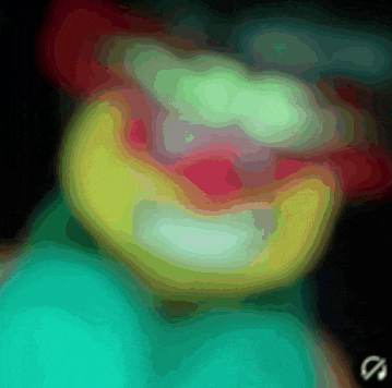 a drawing of a clown with the letter s on the bottom