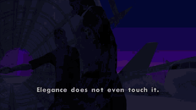 a purple background with the words elegance does not even touch it on it