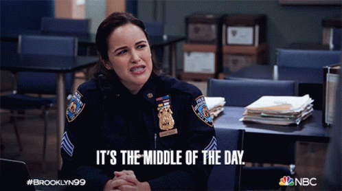 Its The Middle Of The Day Amy Santiago GIF - Its The Middle Of The Day Amy Santiago Melissa Fumero GIFs