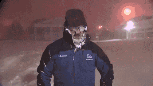 Weatherman Catches Thundersnow GIF - Thunder Snow Weather GIFs