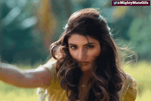 a gif of a woman with the hashtag mightymategifs on the bottom right