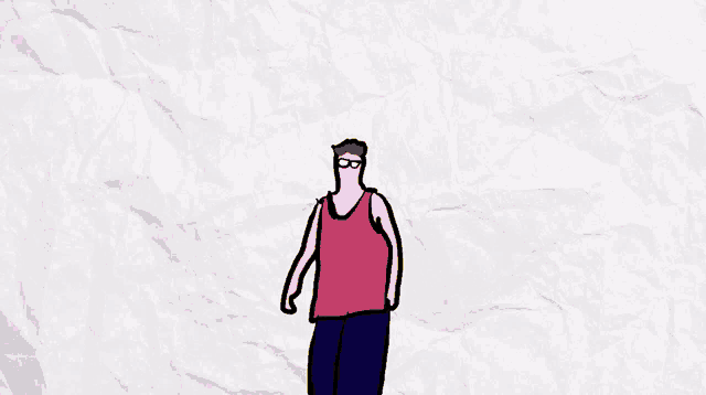 a cartoon drawing of a man raising his hand with the words high five below him