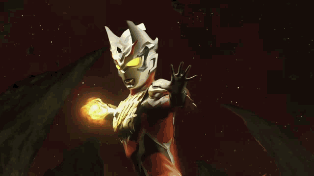 a cartoon character is holding a light beam in his hand