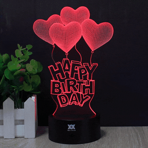 Happy Birthday Love Lamp GIF