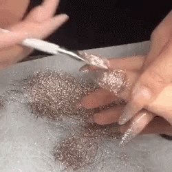 Nails Unbothered GIF - Nails Unbothered Glitter GIFs