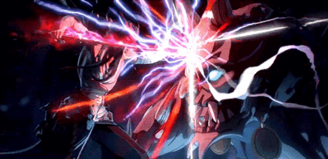 a cartoon character is being attacked by a giant robot