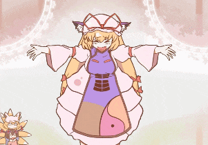 a drawing of a girl in a pink dress and purple cape