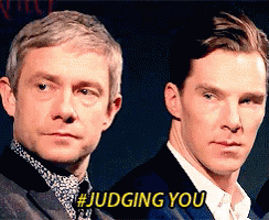 Benedict Cumberbatch Martin Freeman GIF - Benedict Cumberbatch Martin Freeman Judging You GIFs