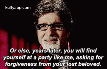 a man with glasses and a beard is talking about forgiveness from a lost beloved .