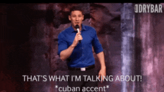 a man holding a microphone says that 's what i 'm talking about * cuban accent *