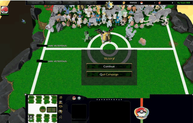a screenshot of a game that says victory and continue