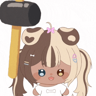 a cartoon drawing of a girl with pigtails and a bone on her shirt