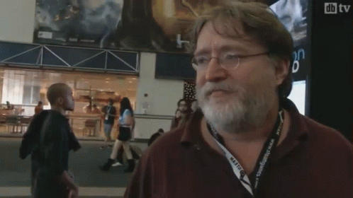 Gaben Gabe Newell GIF - Gaben Gabe Newell Steam Sales GIFs