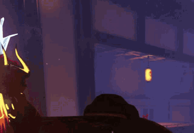 a purple background with a red outline of a robot 's head with the number 111 on it