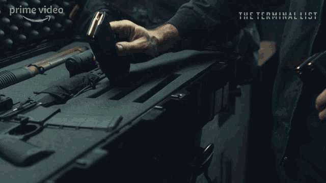 Organizing The Magazines The Terminal List GIF - Organizing The Magazines The Terminal List Packing My Firearms GIFs