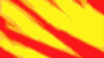 a yellow and red background with a swirl of red in the middle