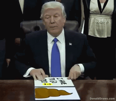 President Donald Trump Draws GIF - President Donald Trump Draws Executive GIFs