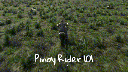 an aerial view of a field with the words pinoy rider 101