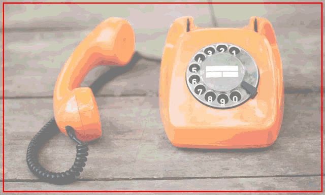 an advertisement for fontera telecommunication with an orange telephone