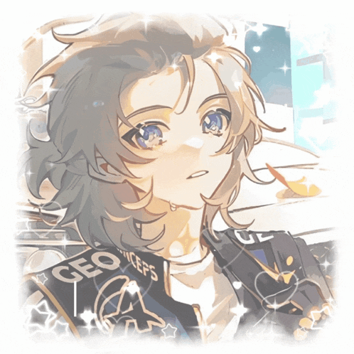 a drawing of a person with the word geos on their shirt