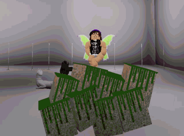 a cartoon character with wings and a shirt that says ' i am the shit '