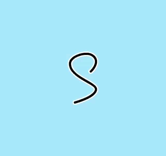 a blue background with the letter s on it
