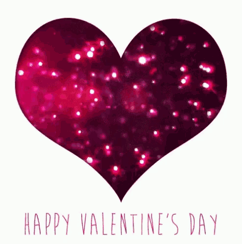 a pink heart with the words `` happy valentine 's day '' written below it