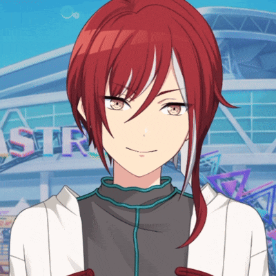 a cartoon character with red hair is smiling in front of a sign that says str