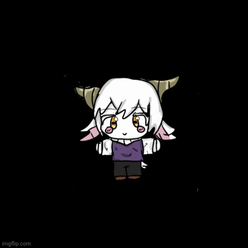 a cartoon character with horns is surrounded by fire