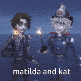 matilda and kat are standing next to each other in a cartoon