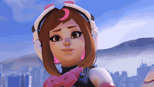 a cartoon character with a crescent moon on her head is smiling