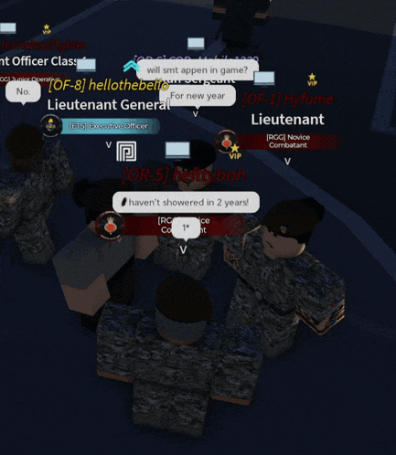 a group of soldiers are playing a video game and one of them is talking to a lieutenant