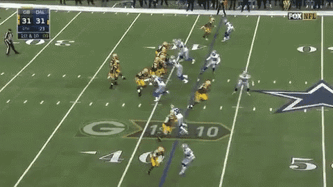 a football game is being played on the fox nfl network