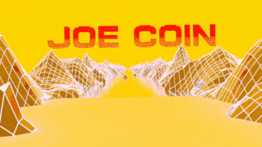 a yellow background with the words joe coin written on it