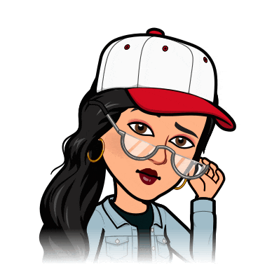 a cartoon of a woman wearing glasses and a hat