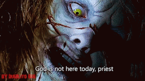 The Exorcist Pray GIF - The Exorcist Pray God Is Not Here Today Priest GIFs